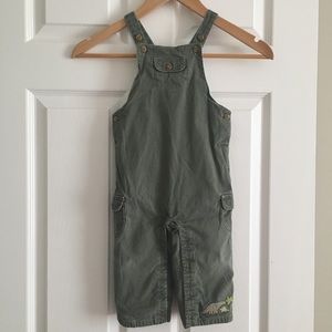 Janie and Jack dinosaur overalls w/ cargo pockets